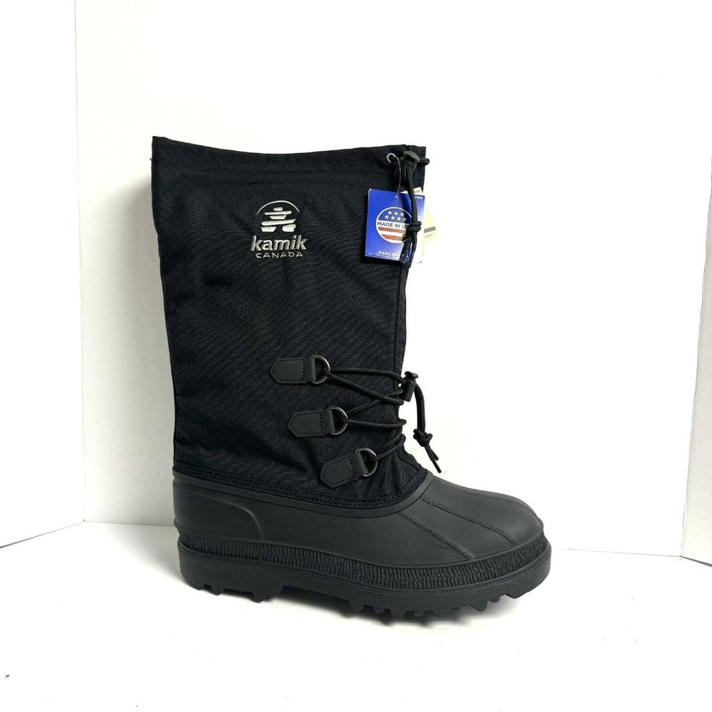 Kamik Men's Black and Gray Rain & Snow Boots